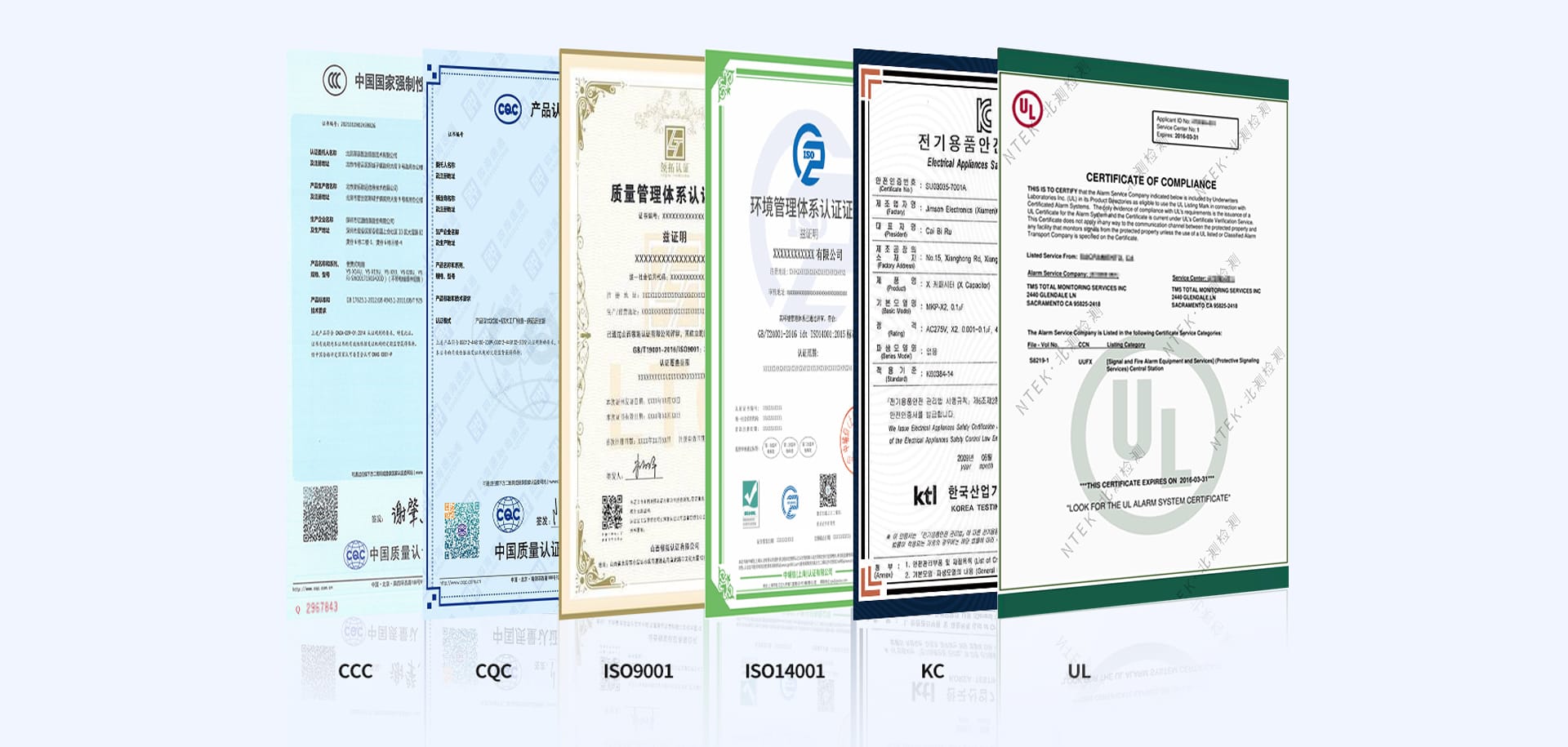 Global certifications wall